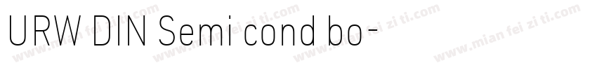 URW DIN Semi cond bo字体转换
